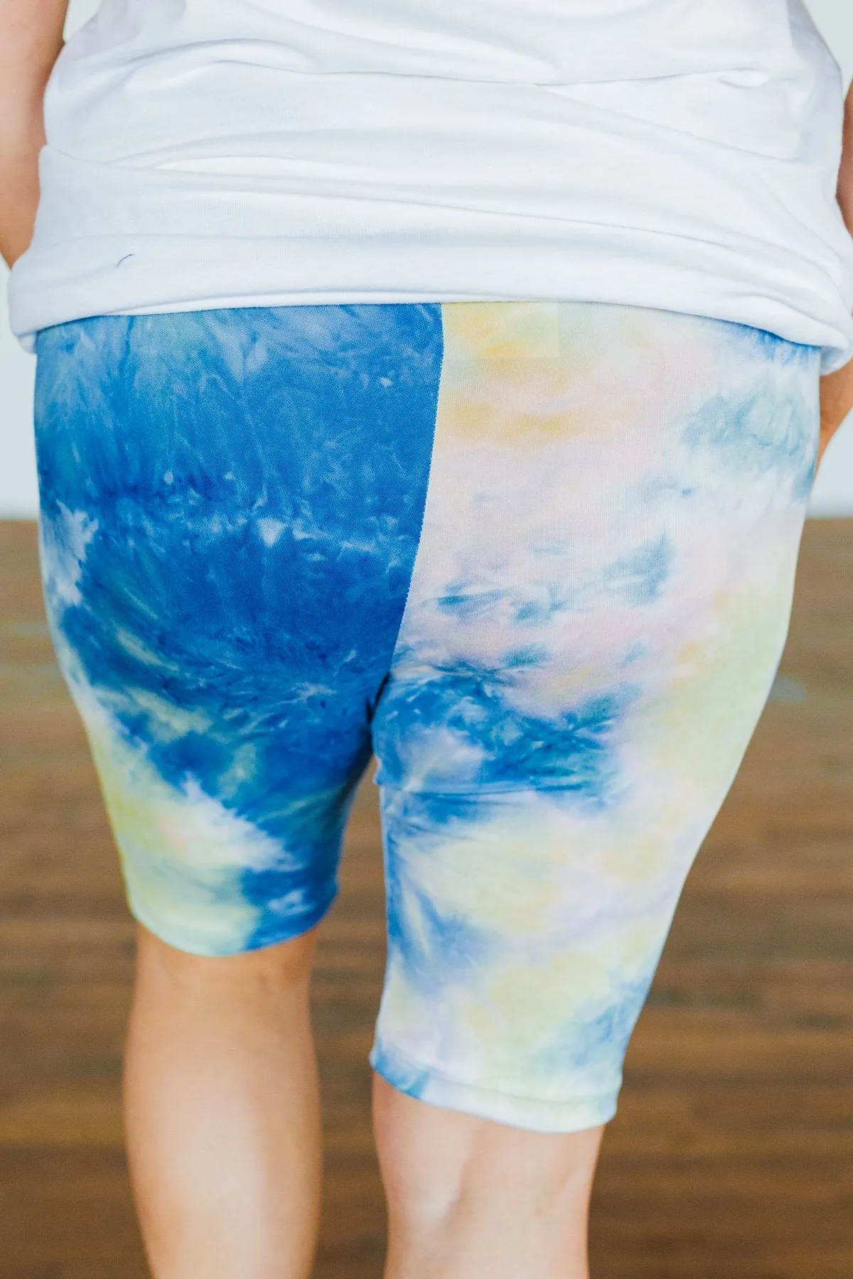 Travel Along Tie Dye Lounge Biker Shorts Multi-Color