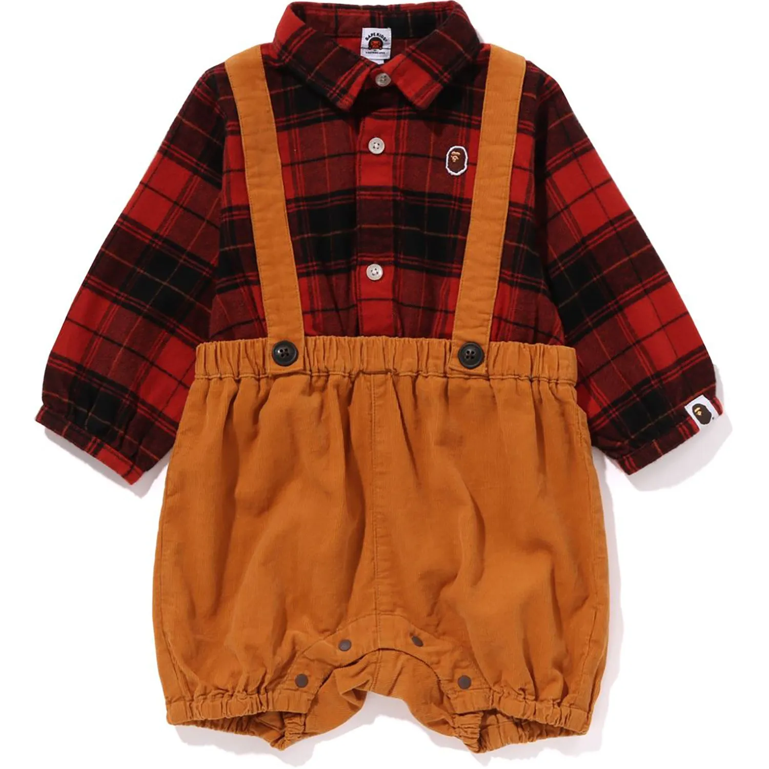 APE HEAD SUSPENDERS PANTS LAYERED KIDS