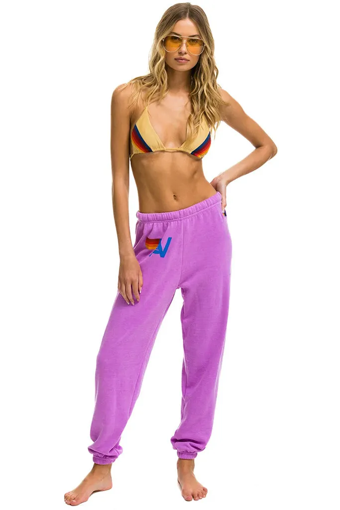 Aviator Nation Logo Sweatpants Neon Purple