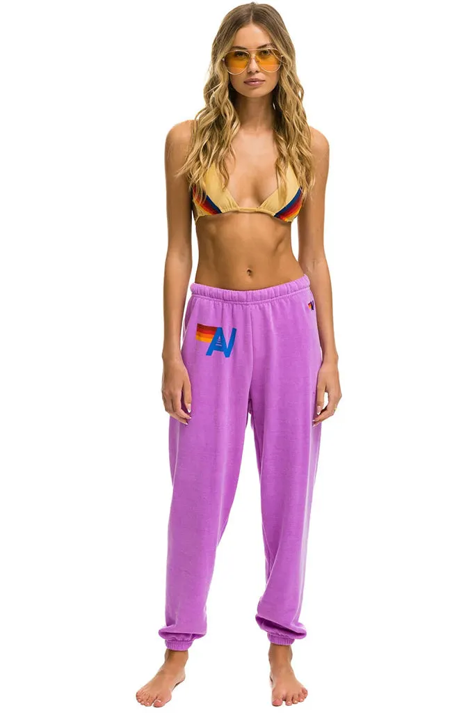 Aviator Nation Logo Sweatpants Neon Purple