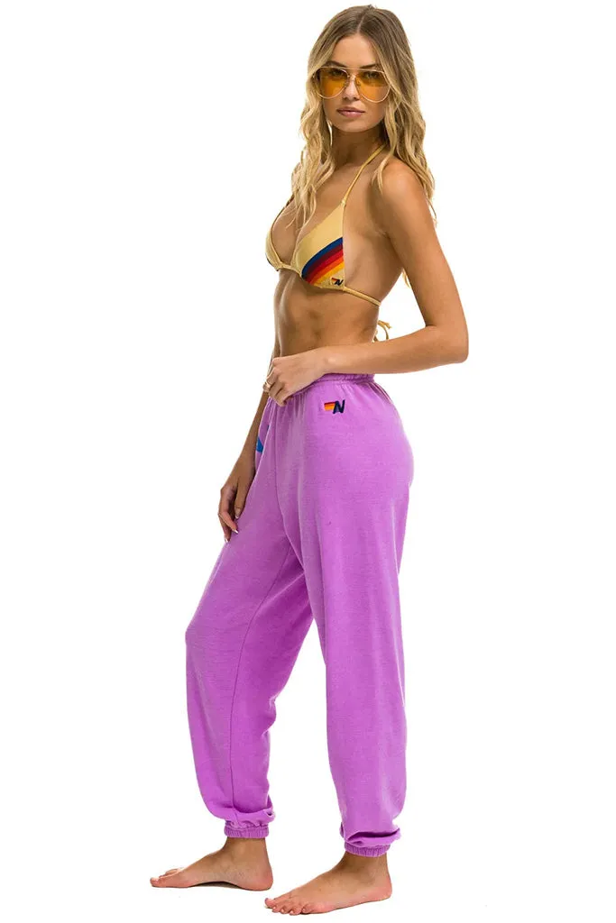 Aviator Nation Logo Sweatpants Neon Purple