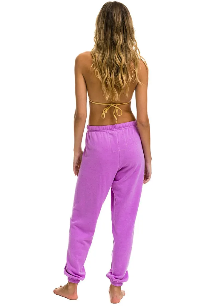 Aviator Nation Logo Sweatpants Neon Purple