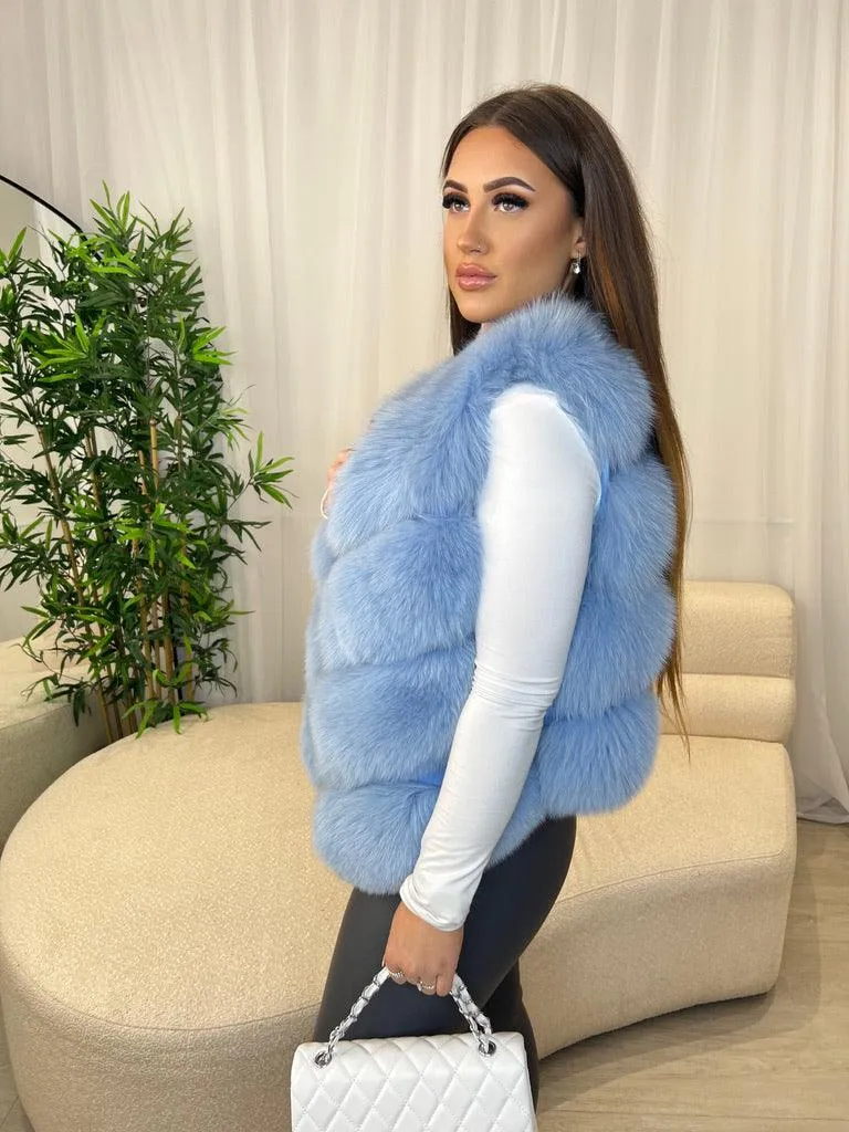 Blue Fur Gilet