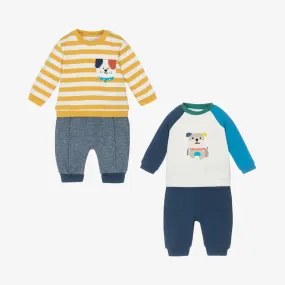 Blue Cotton Tracksuit Set for Baby Boys