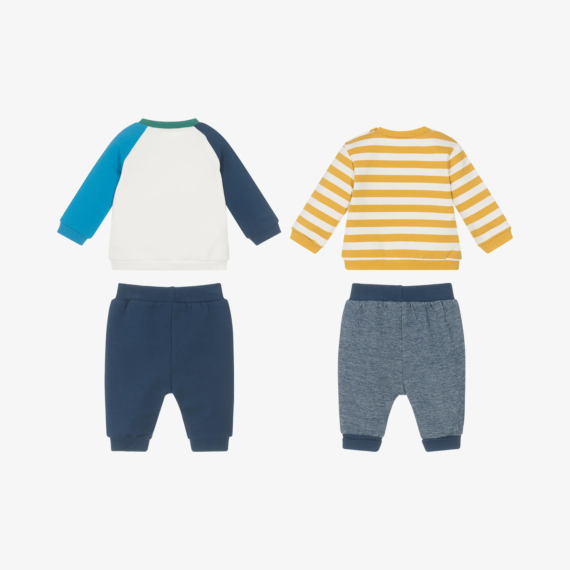 Blue Cotton Tracksuit Set for Baby Boys