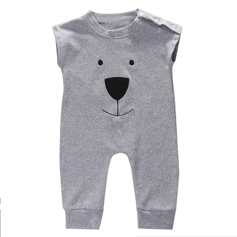 Cotton Baby Rompers with Cartoon Animals