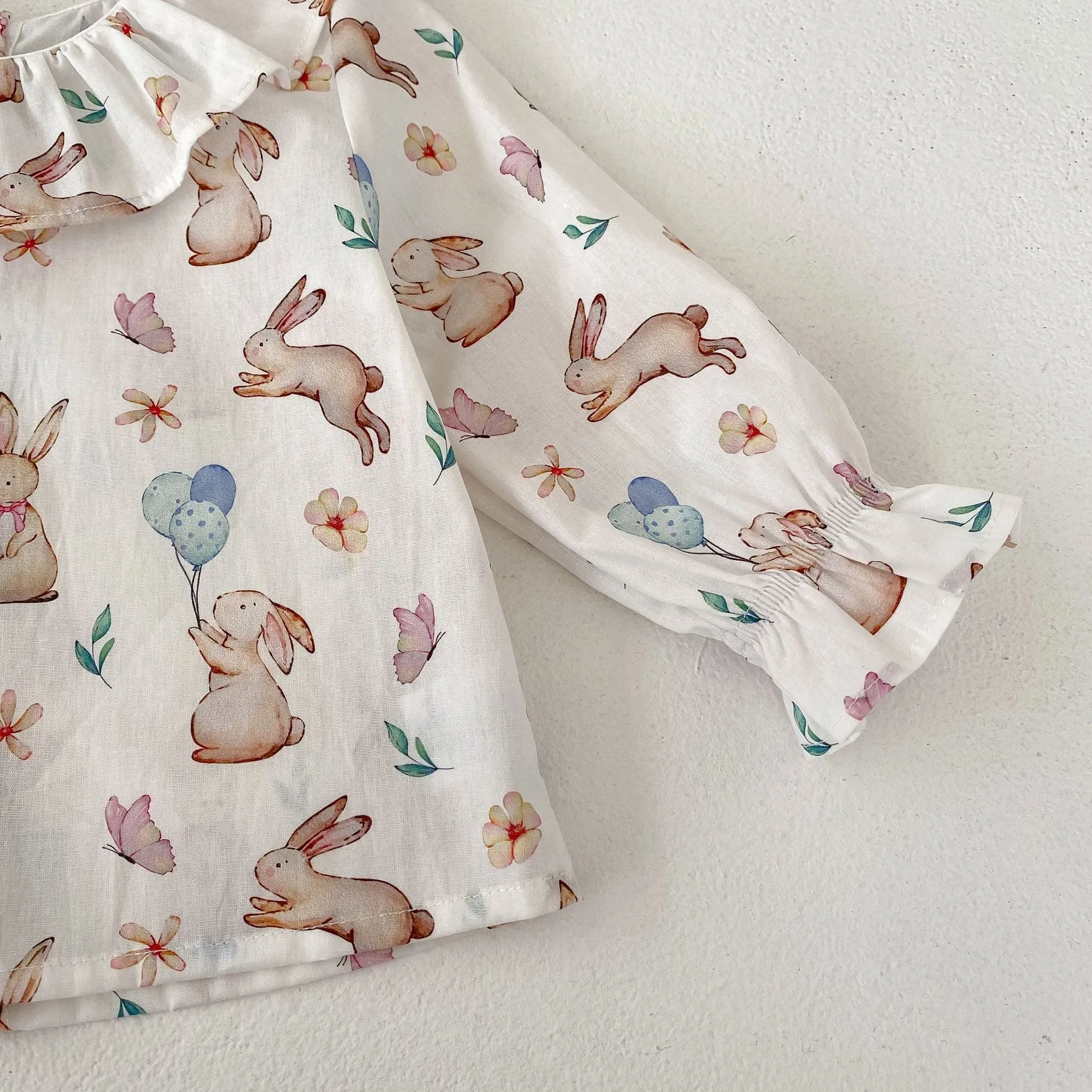 Wholesale Baby Girls Solid Color Animals Print Tops And Rompers 230828139