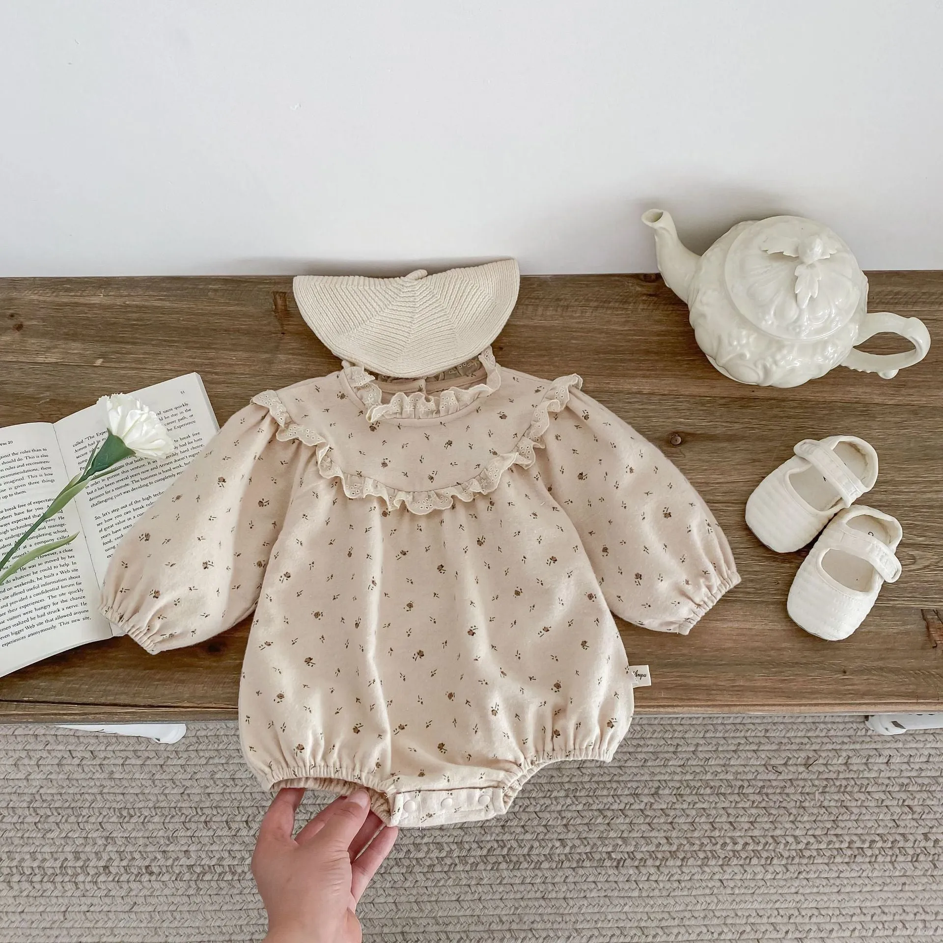 Petit Ami & Zubels Train Knit Romper