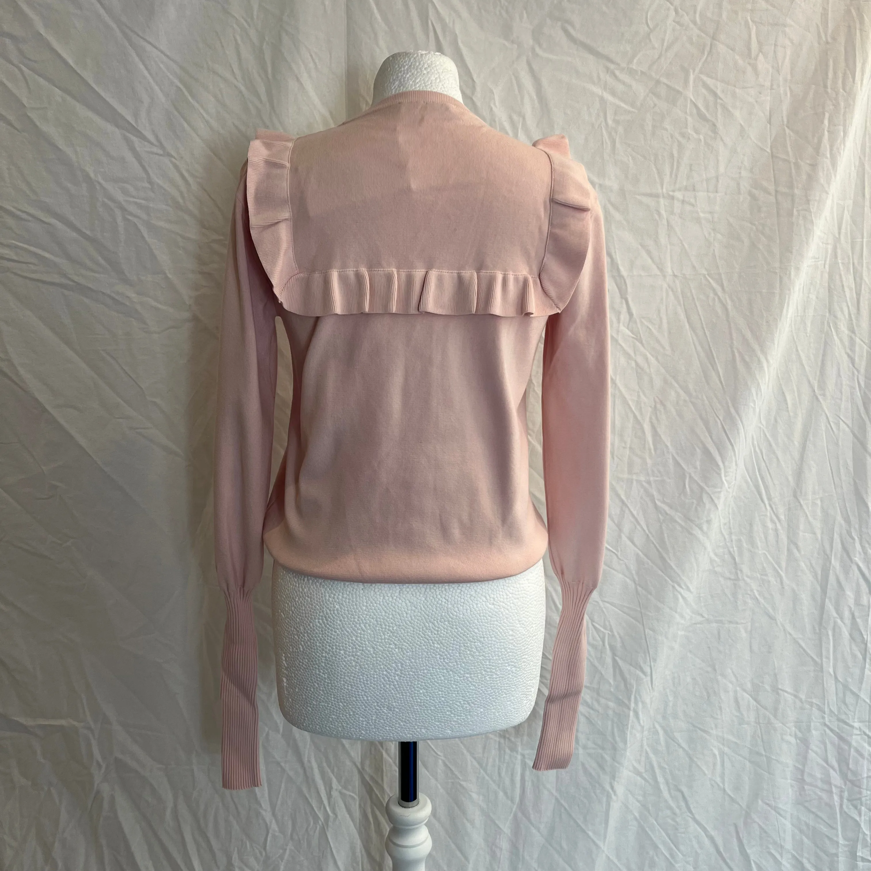 Baby Pink Ruffle Knitted Jumper by JW Anderson