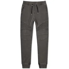 Balmain Black Bleached Dyed Biker Sweat Pant