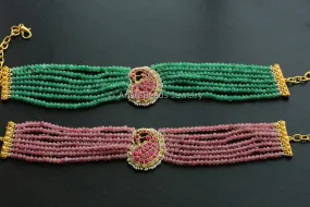 Colorful Beaded Jadau Chokers