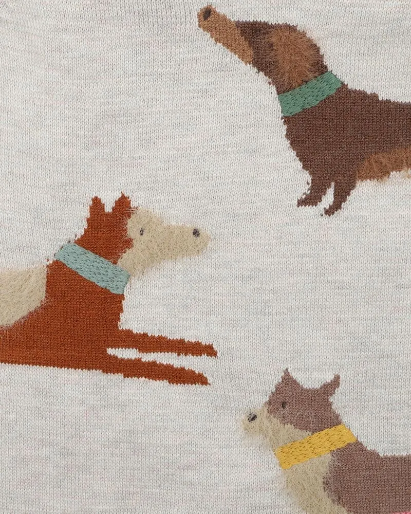 Knitted Romper featuring Dogs by Bebe Austin