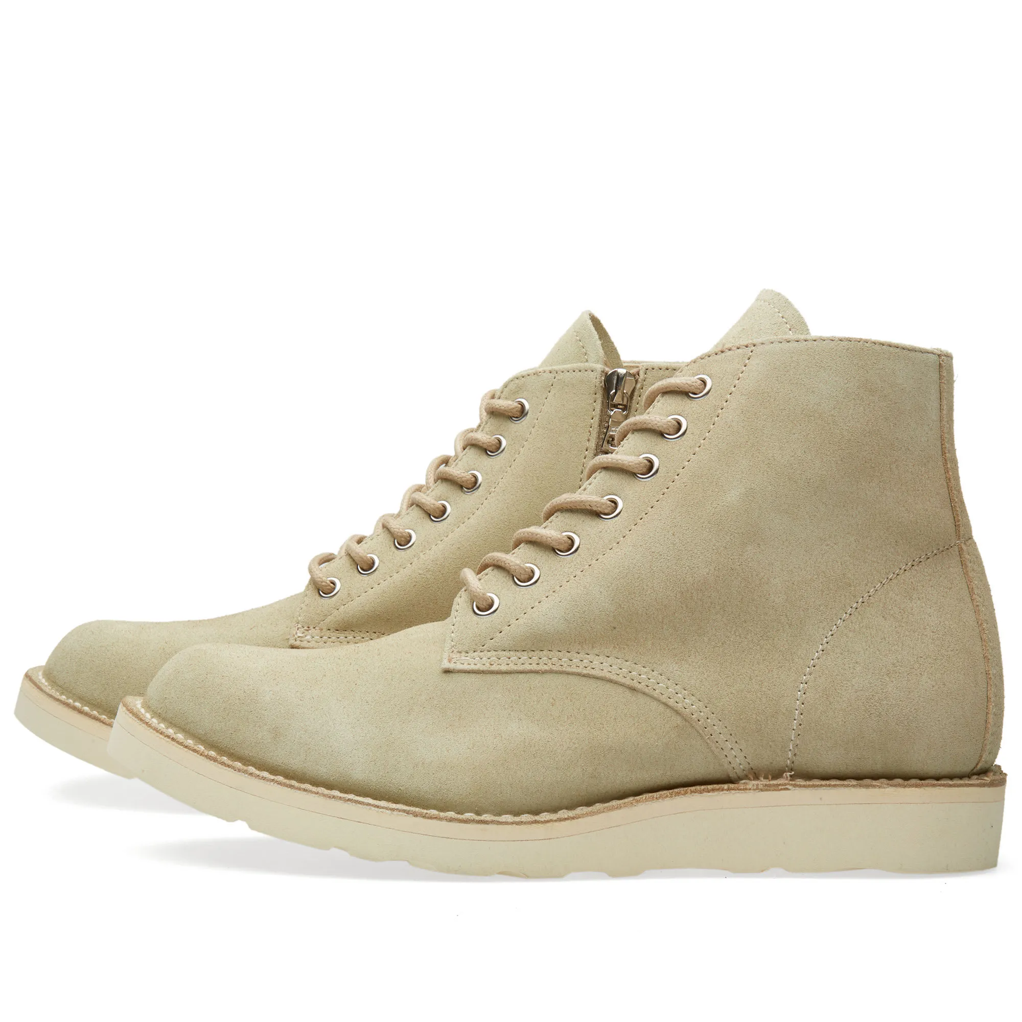 Beige SOPHNET. 7 Hole Zip Up Boot