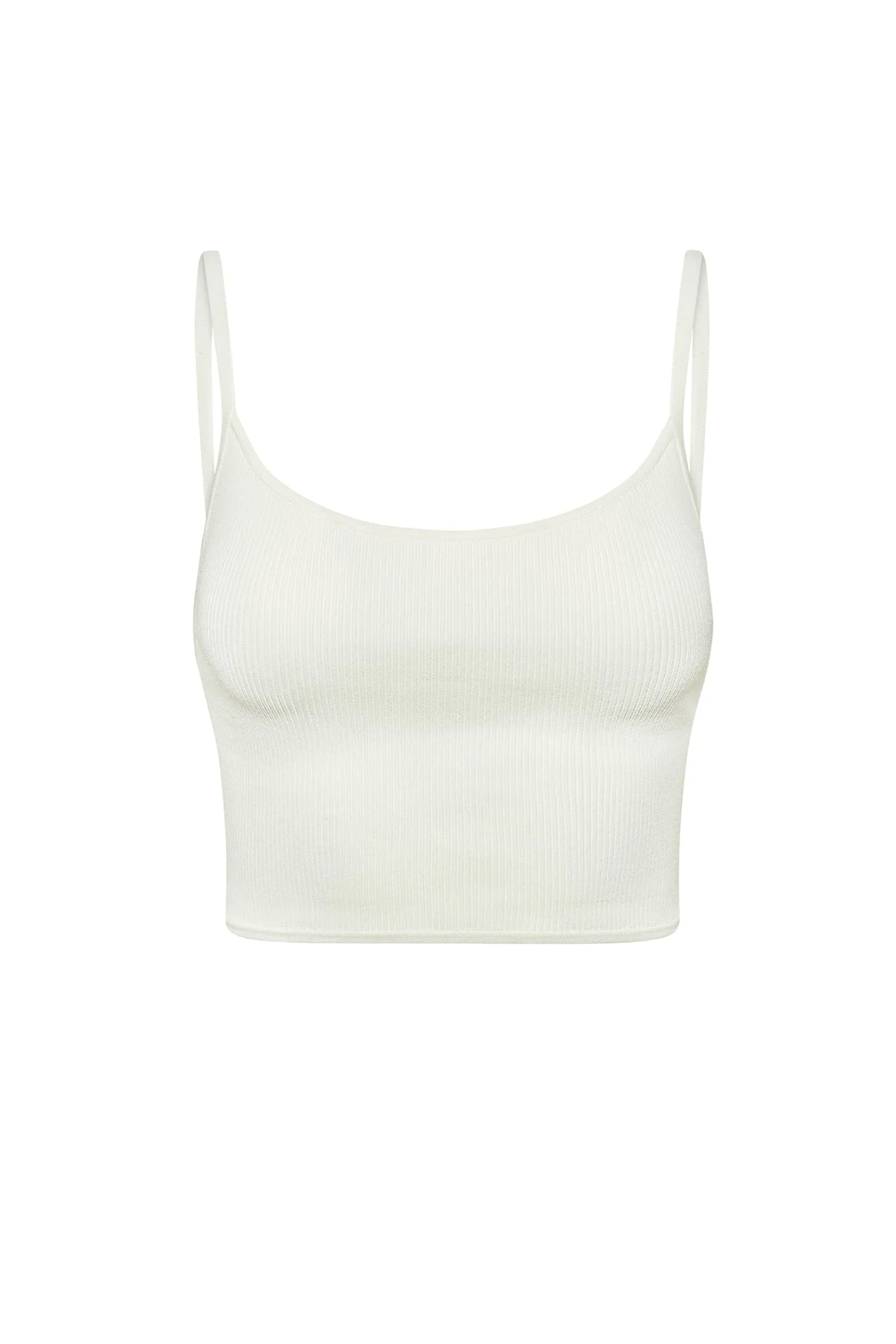 Beverly Hills White Rib Knitwear Top