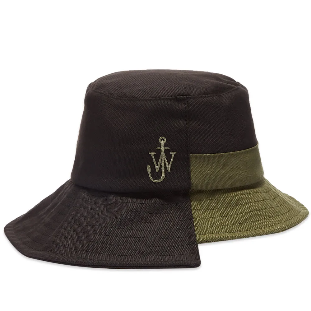 Black & Green Asymmetric Bucket Hat by JW Anderson