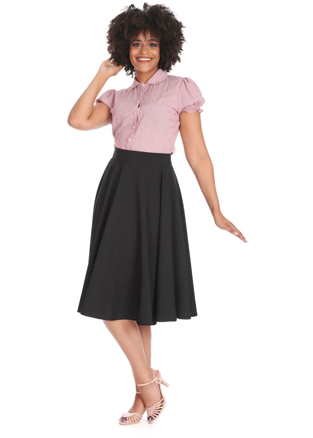 Banned Dance & Sway Retro Style Black Swing Skirt