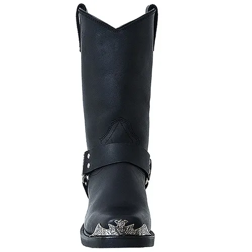 Black Leather Biker Boots