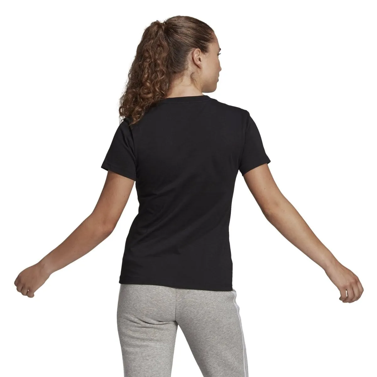 Black Logo Tee from Adidas Women's Lounge Essentials