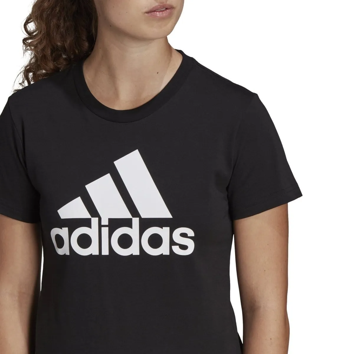 Black Logo Tee from Adidas Women's Lounge Essentials