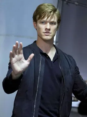 MacGyver Lucas Till Black Bomber Jacket