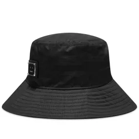 Black Nylon Bucket Hat with Plaque Face by Acne Studios