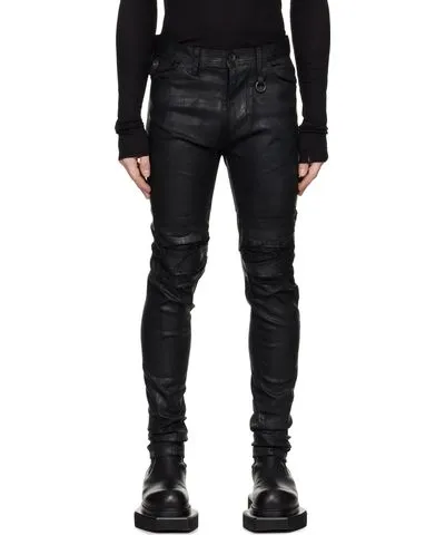 Black Slim Distressed Jeans