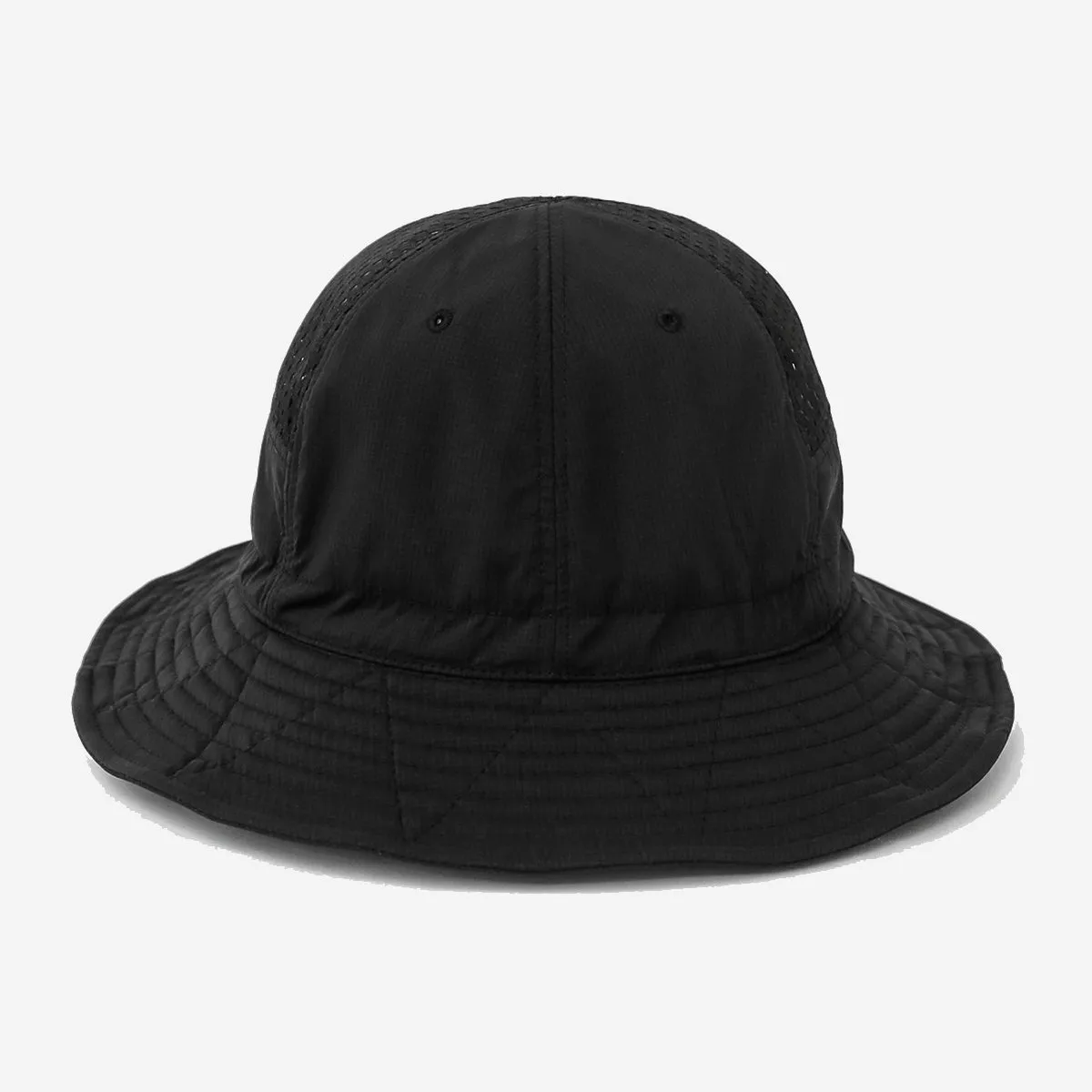 Black Stretch Nylon Mesh Bucket Hat