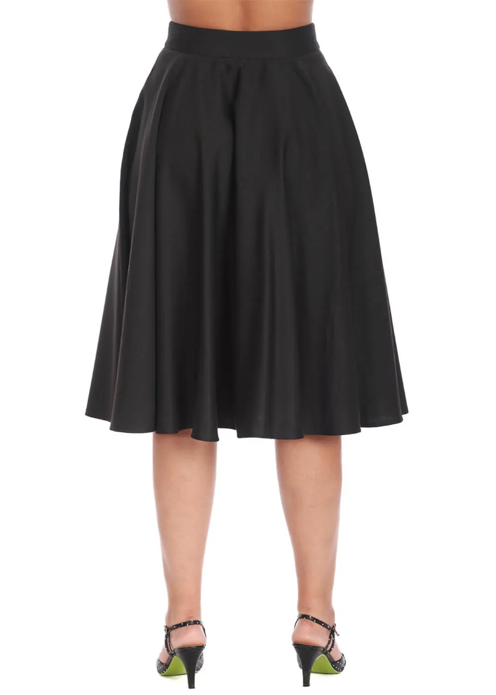 Banned Sway Away Retro Style Black Swing Skirt