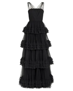 Black Caitlin Tulle Gown