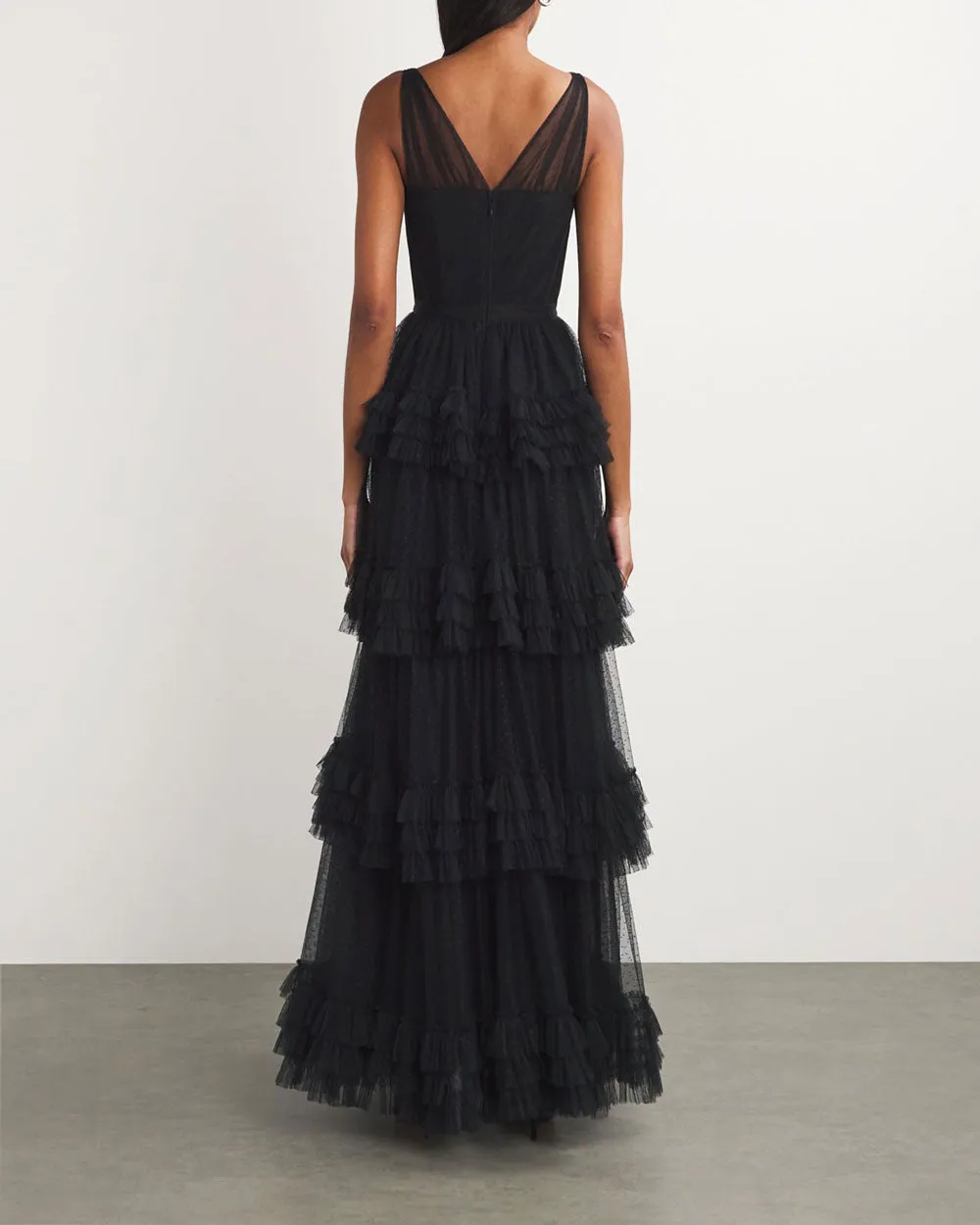 Black Caitlin Tulle Gown