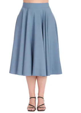 Banned Dance & Sway Retro Style Blue Swing Skirt