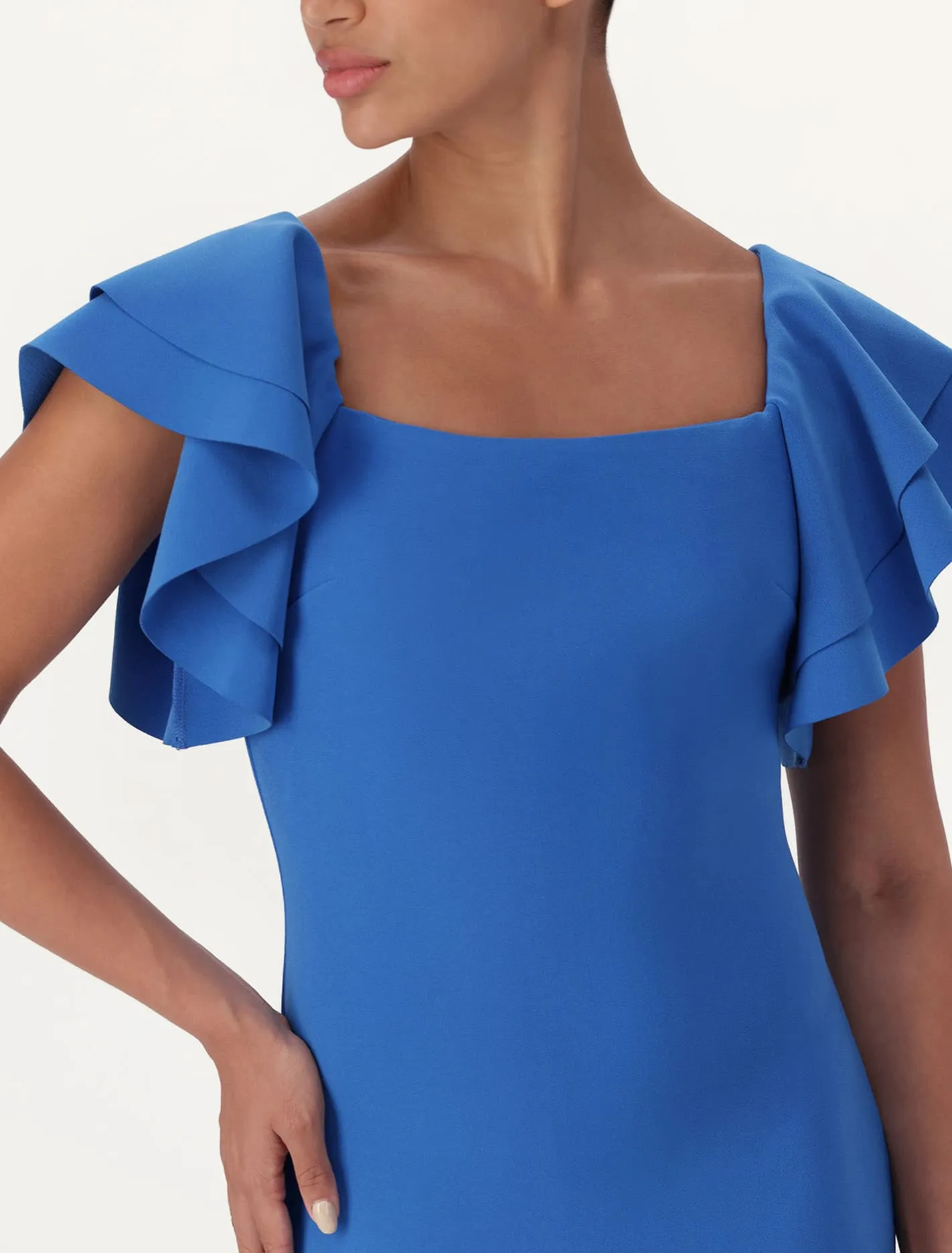 Body-Hugging Kiki Dress with Frill Sleeves