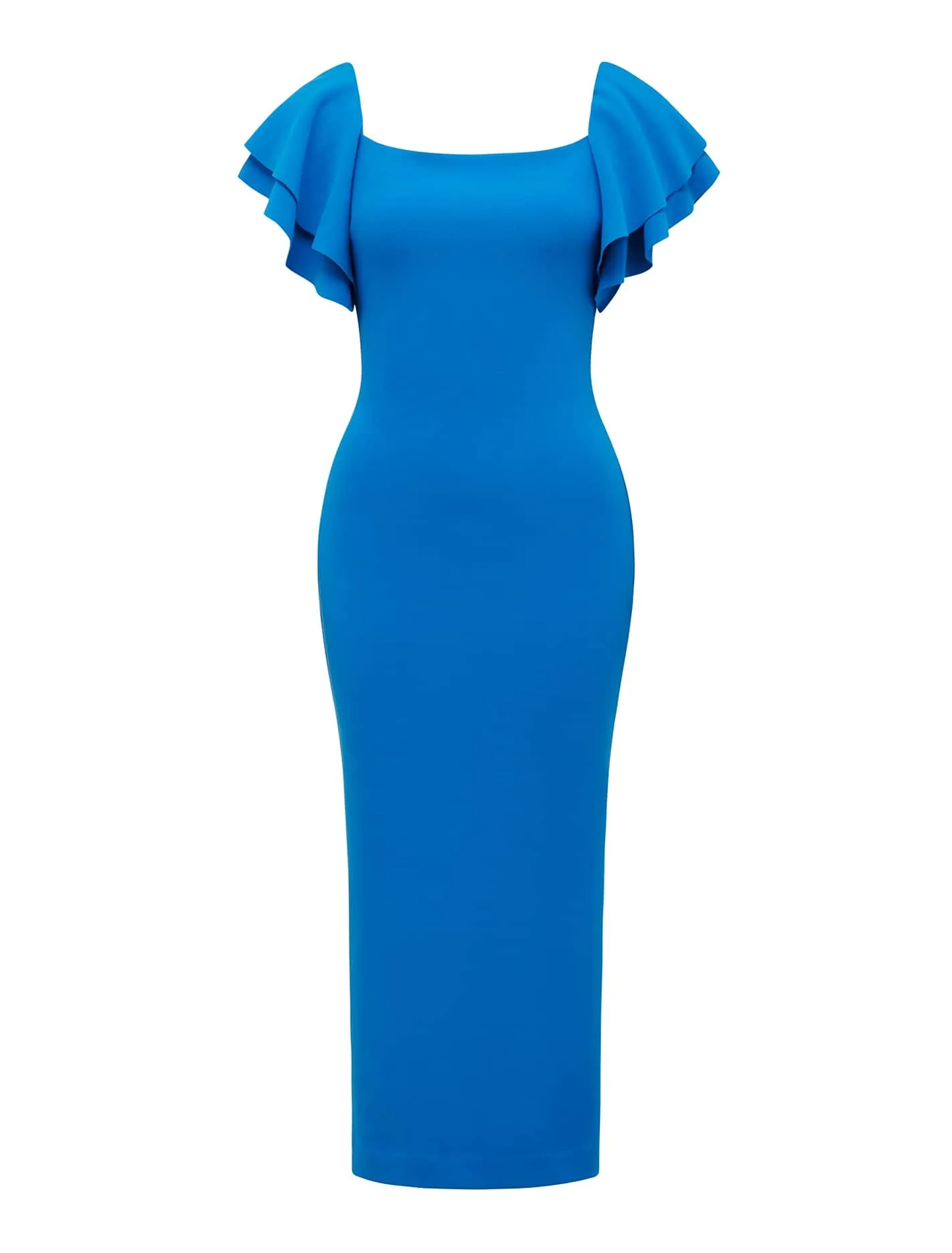 Body-Hugging Kiki Dress with Frill Sleeves