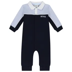 Light Blue And Navy Romper by Boss