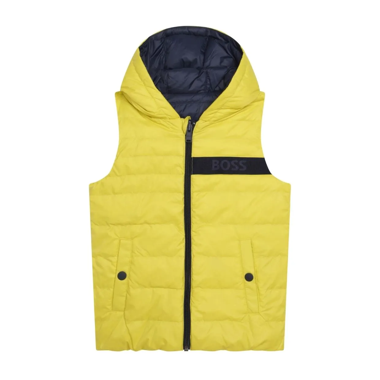 Lime Reversible Gilet for Kids by BOSS