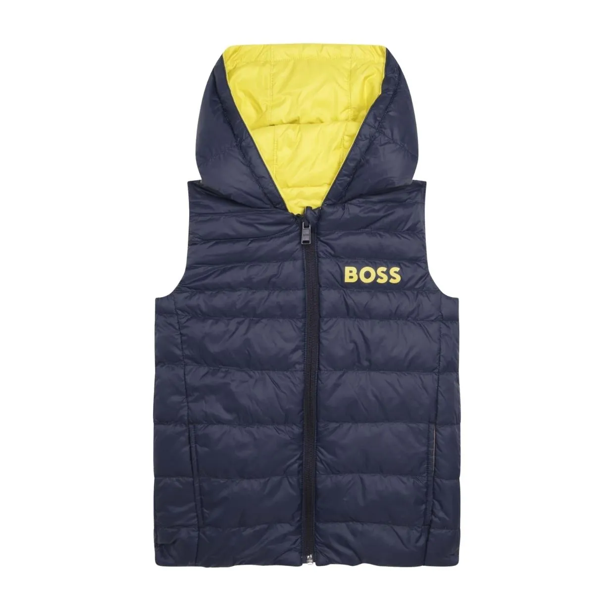 Lime Reversible Gilet for Kids by BOSS