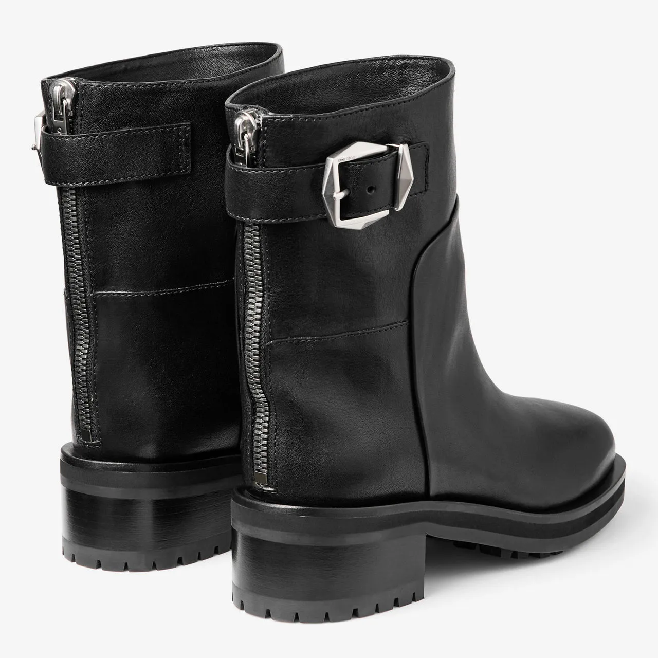 Brooklyn 50 Heeled Biker Boots - Black