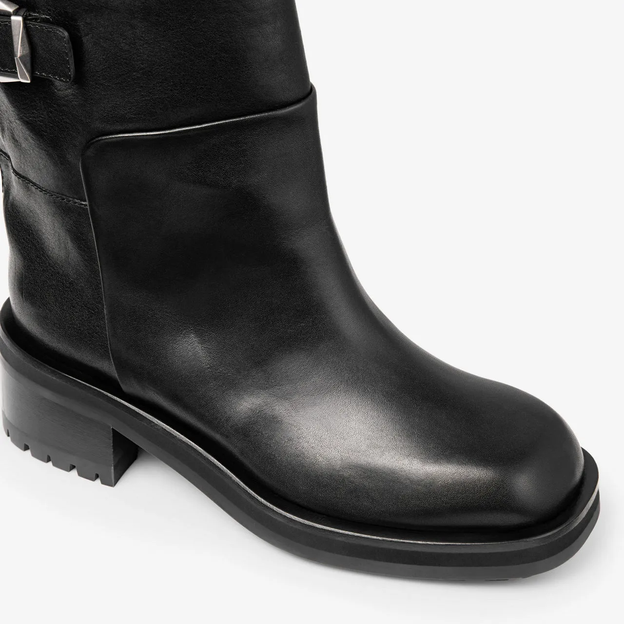 Brooklyn 50 Heeled Biker Boots - Black