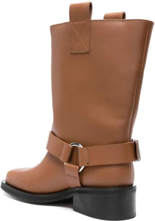 Brown 50mm Biker Boots