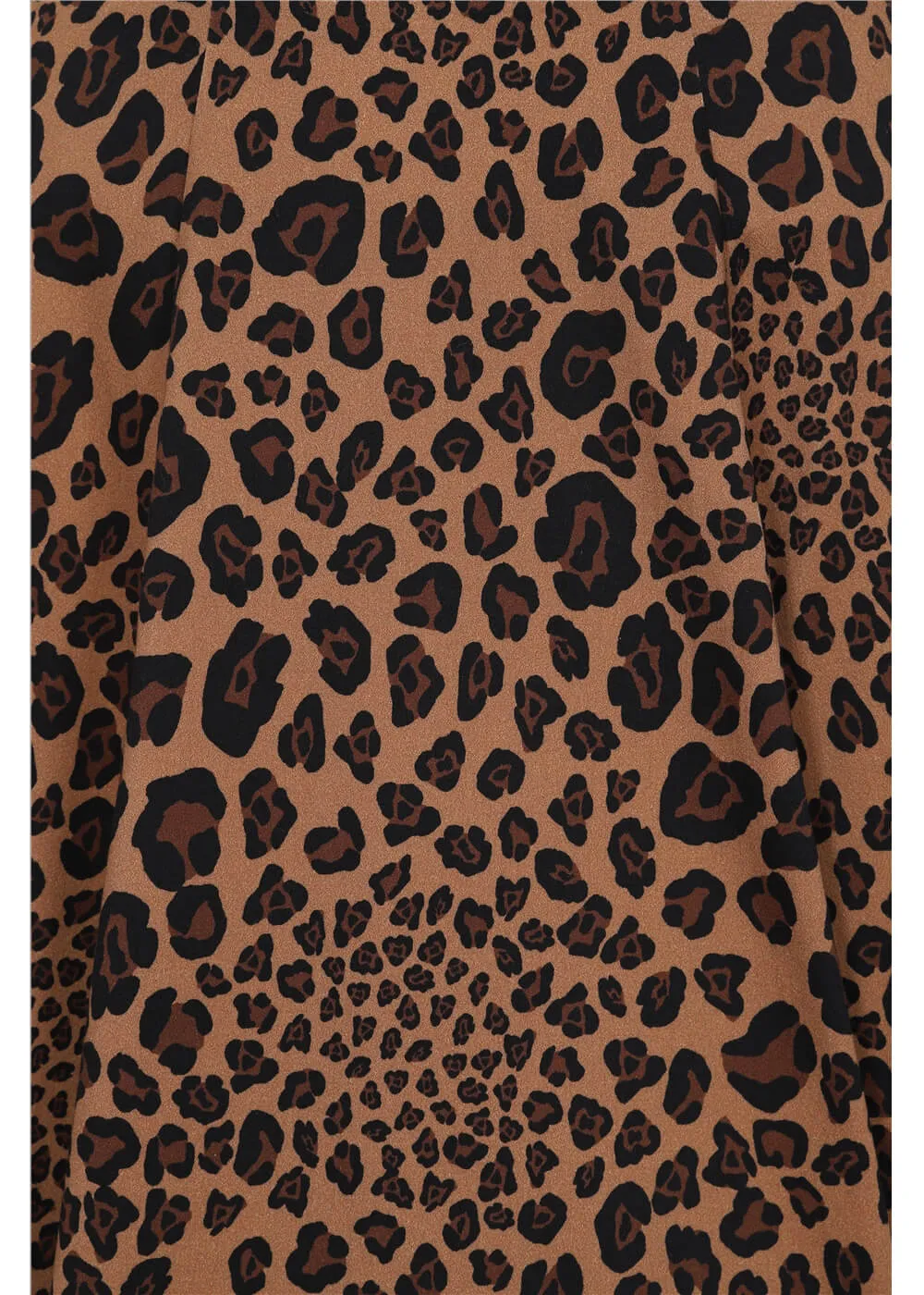 Brown Leopard 50's Swing Skirt by Collectif Milla