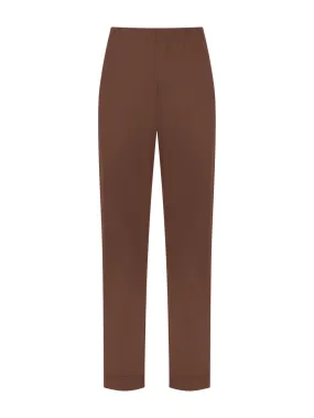 Viscose Crêpe Jersey Trousers - Cappuccino