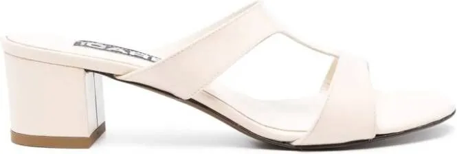 Neutrals Carel Paris Pyramide 45mm Leather Mules