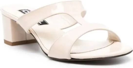 Neutrals Carel Paris Pyramide 45mm Leather Mules