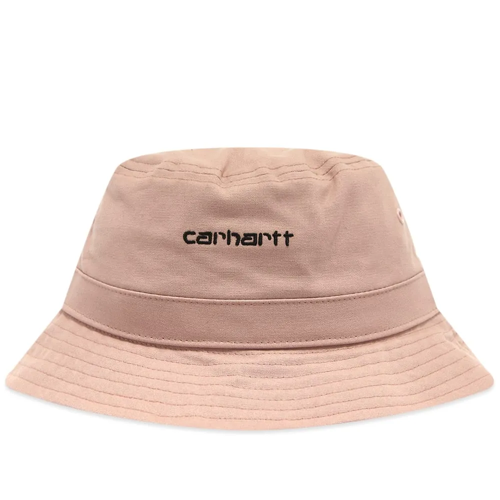 Carhartt WIP Frosted Pink & Black Script Bucket Hat