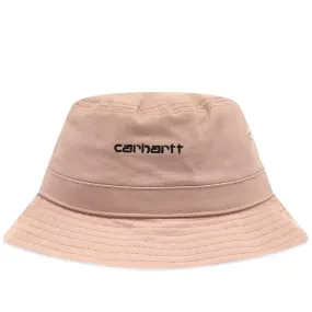 Carhartt WIP Frosted Pink & Black Script Bucket Hat