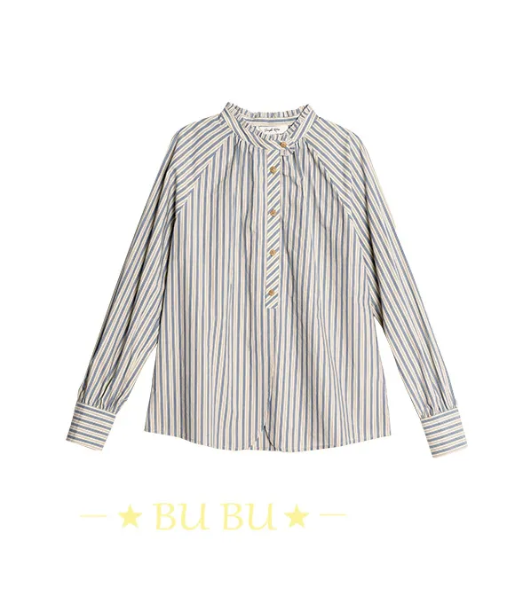 Stripes Casual Style Long Sleeves Cotton Office Style