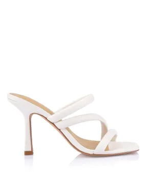 Chalk Leather Spence Heeled Sandals