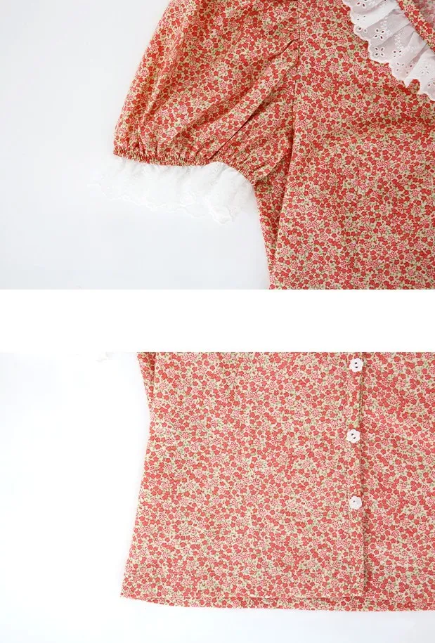 Floral Street Style Cotton Blouse