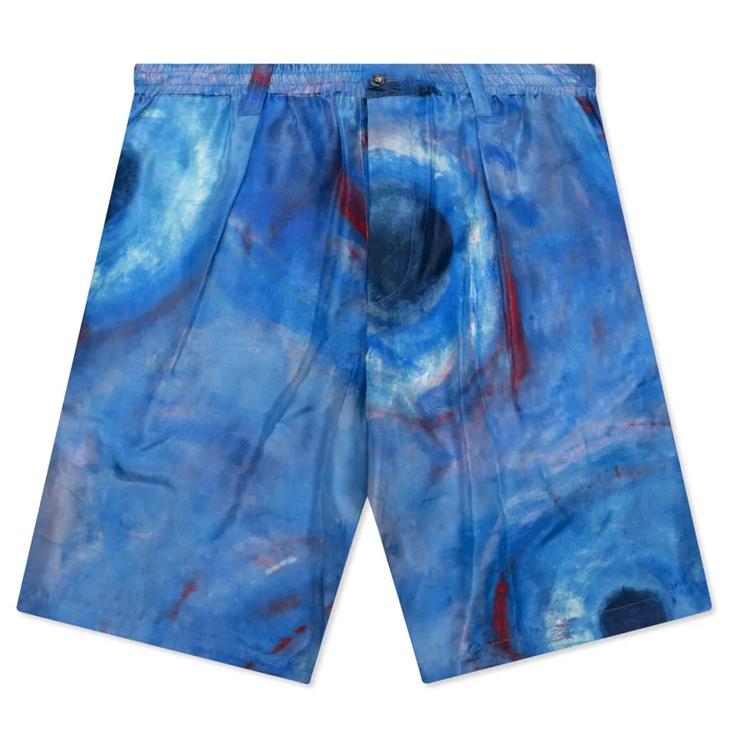 Cobalt Silk Stretch Shorts