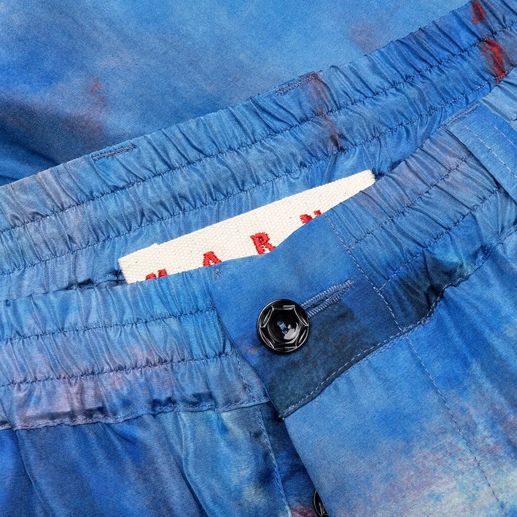 Cobalt Silk Stretch Shorts